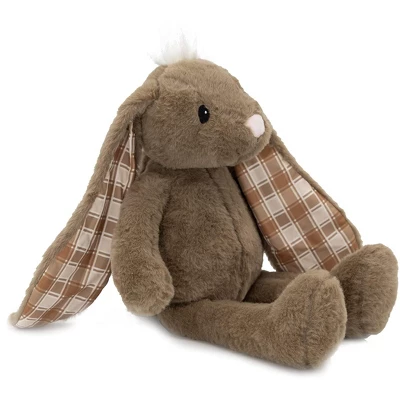 Plushible Brown Plaid Eared Bunny 3 Plushible Brown Plaid Eared Bunny