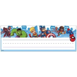 Eureka Marvel Super Hero Self-Adhesive Name Plates, 36 Per Pack, 3 Packs
