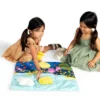 Manhattan Toy Sunny Day 11-Piece Decorative Soft Quilted Jumbo Floor Or Table Tic Tac Toe Game For Kids