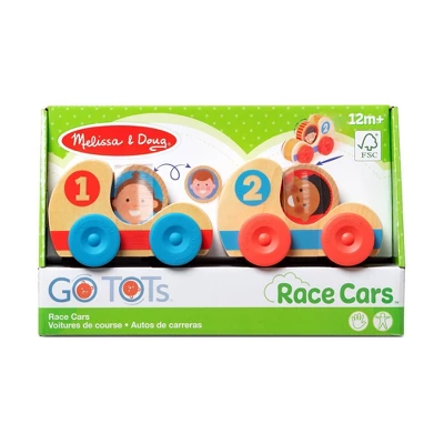 Melissa & Doug GO Tots Wooden Race Cars (2 Cars, 2 Disks) 4 Melissa & Doug GO Tots Wooden Race Cars (2 Cars, 2 Disks) - Image 2