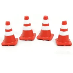 Traffic Cones Set Of 4 Accessory For 1:24 Models By American Diorama