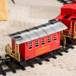 Qaba Sounds & Lights Christmas Tree Train Set For Under The Tree With Large Tracks, North Pole Express Train Set Holiday Toy For Kids, Christmas Gift -Toy Store GUEST a9b04776 c90a 4a52 87fe 1c0a1ae4ad1f