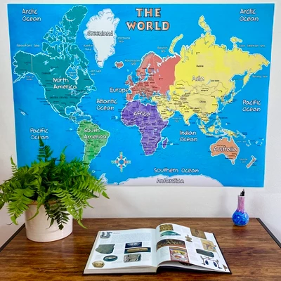 Replogle Globes Young Explorer World Map, 42" X 30" 4 Replogle Globes Young Explorer World Map, 42" X 30" - Image 2