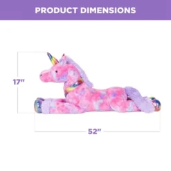 Best Choice Products 52in Kids Extra Large Plush Unicorn, Life-Size Stuffed Animal Toy W/ Rainbow Details -Toy Store GUEST ad41daca b770 48ea 8553 7cc2809db67e
