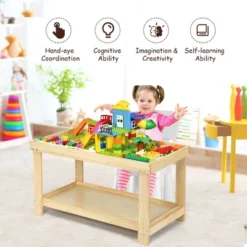 Costway Solid Wood Kids Activity Play Table Block Table Multifunction W/Storage 16 Costway Solid Wood Kids Activity Play Table Block Table Multifunction W/Storage -Toy Store GUEST b01e1f33 752f 422f 8625 42f225078fd0