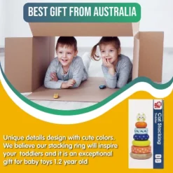 Leo & Friends Cat Stacking Toddler Ring Tower -Toy Store GUEST b3736486 5da1 4873 bfdc dec167aa04e3