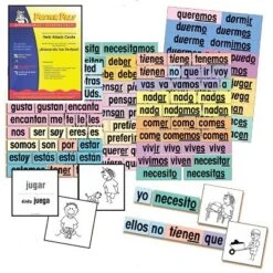 Poster Pals Verb Attack Card Set, Spanish