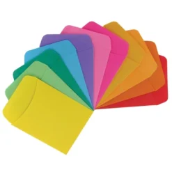 Hygloss Non-Adhesive Library Pockets, 5 Colors, 30 Per Pack, 6 Packs