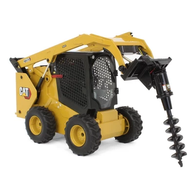 Diecast Masters 1/16 Radio Control CAT 272D3 Skid Steer Loader W/ Bucket, Auger, Forks & Broom 28007 4 Diecast Masters 1/16 Radio Control CAT 272D3 Skid Steer Loader W/ Bucket, Auger, Forks & Broom 28007 - Image 2