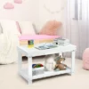 Costway Solid Wood Kids Activity Play Table Block Table Multifunction W/Storage White -Toy Store GUEST b666db0c d0a0 4aba bde5 caf03545eef9