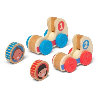 Melissa & Doug GO Tots Wooden Race Cars (2 Cars, 2 Disks) 5 Melissa & Doug GO Tots Wooden Race Cars (2 Cars, 2 Disks) - Image 3