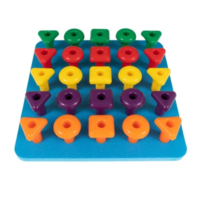 Edxeducation Stacking Shape Pegs & Pegboard Set 5 Edxeducation Stacking Shape Pegs & Pegboard Set - Image 3