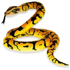 Underwraps Real Planet Python Yellow 118 Inch Realistic Soft Plush