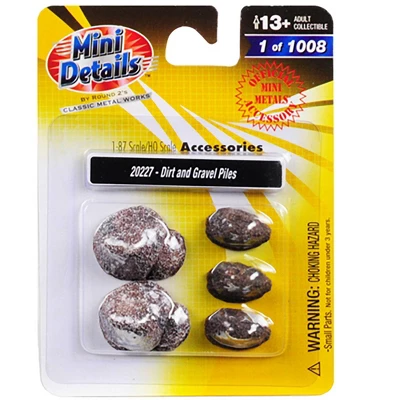 Dirt And Gravel Piles 5 Piece Accessory Set For 1/87 (HO) Scale Models By Classic Metal Works 4 Dirt And Gravel Piles 5 Piece Accessory Set For 1/87 (HO) Scale Models By Classic Metal Works - Image 2