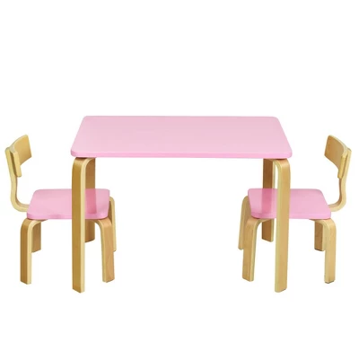 Costway 3 Piece Kids Wooden Table And 2 Chairs Set Children Activity Art Desk Furniture/Activity Art Desk Furniture 13 Costway 3 Piece Kids Wooden Table And 2 Chairs Set Children Activity Art Desk Furniture/Activity Art Desk Furniture - Image 11