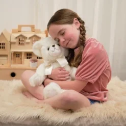 Bearington Aspen White Plush Stuffed Animal Teddy Bear, 15.5 Inches -Toy Store GUEST bfb55816 23f4 4c98 bba1 0a379ce6deba