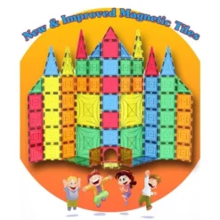 Mag Genius - 141 Pieces Larger Set Geometrical Shaped Colorful And Transparent Magnetic Building Tiles - 4D Shapes -Toy Store GUEST c54b5132 f92b 4387 83d7 dda8fddcd743