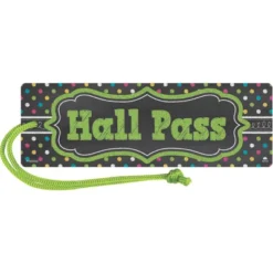 Teacher Created Resources Chalkboard Brights Magnetic Hall Pass, Pack Of 6