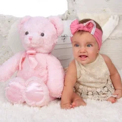 Bearington My First Bear: Classic Hand-Sewn 12-Inch Pink Stuffed Bear -Toy Store GUEST c7940617 d982 46aa bce9 97da96fedc81
