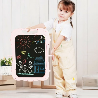 Costway Kids Easel For Two Adjustable Height Double Sided Art Easel 5 Costway Kids Easel For Two Adjustable Height Double Sided Art Easel - Image 3