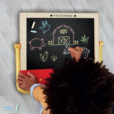 FAO Schwarz Sketch And Glow Easel 2-in-1 Art Studio 4 FAO Schwarz Sketch And Glow Easel 2-in-1 Art Studio - Image 2