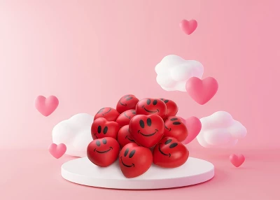 Neliblu 3" Valentines Day Red Hearts With Smile Face Stress Ball, 2 Dozen, Red 3 Neliblu 3" Valentines Day Red Hearts With Smile Face Stress Ball, 2 Dozen, Red