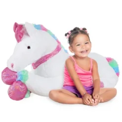 Best Choice Products 52in Kids Extra Large Plush Unicorn, Life-Size Stuffed Animal Toy W/ Rainbow Details -Toy Store GUEST cd72eabc 8b19 434b b781 b6a814a1c9c2
