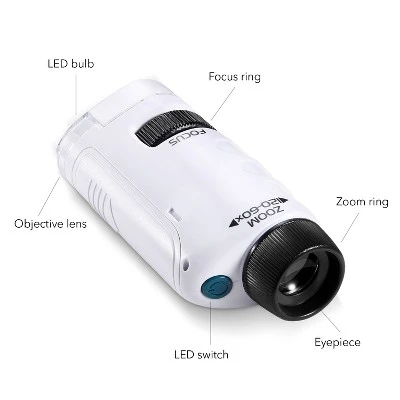Dartwood Pocket Microscope - Mini Portable Microscope For Kids & Adults With LED - 60x-120x Magnification (White) 9 Dartwood Pocket Microscope - Mini Portable Microscope For Kids & Adults With LED - 60x-120x Magnification (White) - Image 7