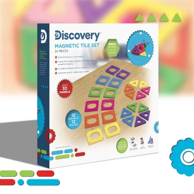Discovery Kids Magnetic Tiles Building Blocks Set 24pcs 8 Discovery Kids Magnetic Tiles Building Blocks Set 24pcs - Image 6