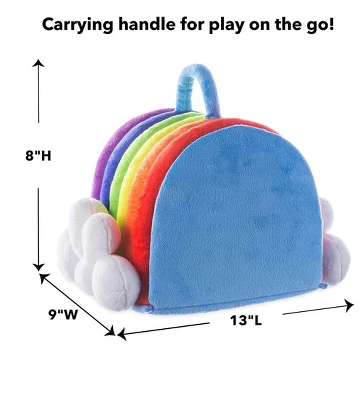 HearthSong Portable Plush Rainbow Unicorn Play Set With Four Unicorns And Rainbow Cottage 4 HearthSong Portable Plush Rainbow Unicorn Play Set With Four Unicorns And Rainbow Cottage - Image 2
