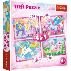Trefl 4in1 Unicorns And Magic Kids Jigsaw Puzzle - 207pc