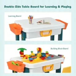 Costway 5 In 1 Kids Activity Table Set W/ Chair Toddler Luggage Building Block Table -Toy Store GUEST d7edb885 2955 4bee a242 7eb845272f8b