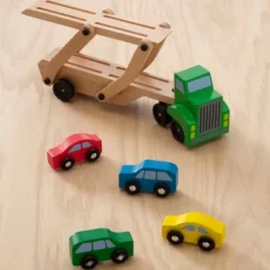 Melissa & Doug Car Carrier Truck And Cars Wooden Toy Set With 1 Truck And 4 Cars -Toy Store GUEST dd449880 0040 45dc a140 07a607753ca7
