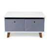 Morgan Mid-Century Kids' Activity Table With Fabric Storage Bins White/Gray - Humble Crew -Toy Store GUEST de103765 b4af 4a09 8ca0 259189fda903