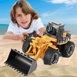 Top Race RC Construction Toy Tractor W/ Lights & Sounds | 4WD Alloy Metal & Plastic | 2.4Ghz | 11"x5.7" Rubber Tires -Toy Store GUEST e23a2aab 23fd 4a76 9906 98cec229549f