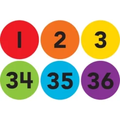 Teacher Created Resources Spot On Numbers 1�36 Carpet Markers, 4"