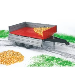 Bruder Tipping Trailer Accessory With Hitch For Farm Tractors, Construction & Forestry Trucks, Realistic Foldable Side Walls -Toy Store GUEST e40ad324 44a3 48d6 b4a3 008ca0feada1