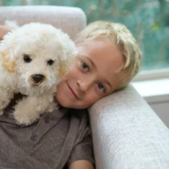 Bearington Bisquit Plush Labradoodle Stuffed Animal Puppy Dog, 13 Inch