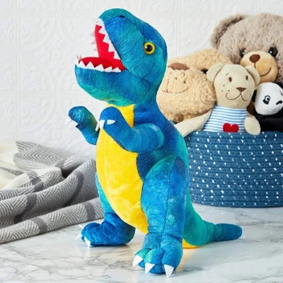 Blue Panda T-Rex Themed Plush Toy For Kids, Dinosaur Stuffed Animal Gift For Boys, 10 Inches, Blue 3 Blue Panda T-Rex Themed Plush Toy For Kids, Dinosaur Stuffed Animal Gift For Boys, 10 Inches, Blue