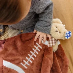 Bearington Baby Touchdown Snuggler, Football Plush Stuffed Animal Teddy Bear Security Blanket, Lovey 15" -Toy Store GUEST e8e77a68 97c8 4d7a be2b 19f6af906c02