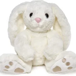 Bearington Whiskers White Plush Stuffed Animal Bunny Rabbit, 10.5 Inches