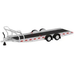 Car Hauler Trailer Type A Silver 1/64 Diecast Model By True Scale Miniatures