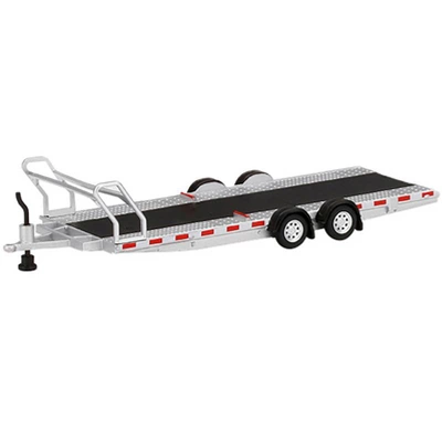 Car Hauler Trailer Type A Silver 1/64 Diecast Model By True Scale Miniatures 3 Car Hauler Trailer Type A Silver 1/64 Diecast Model By True Scale Miniatures
