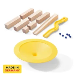 HABA Big Speed Circle - Marble Ball Track Accessory With Wooden Ramp