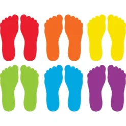 Teacher Created Resources Spot On Floor Markers Footprints, 7"