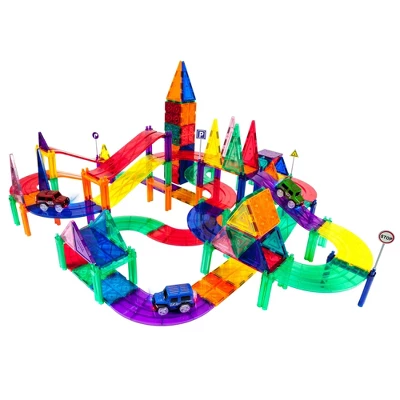 Picasso Tiles Magnetic Race Track 128pc Building Set 3 Picasso Tiles Magnetic Race Track 128pc Building Set