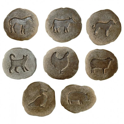 Yellow Door Farmyard Footprints - Set Of 8 3 Yellow Door Farmyard Footprints - Set Of 8