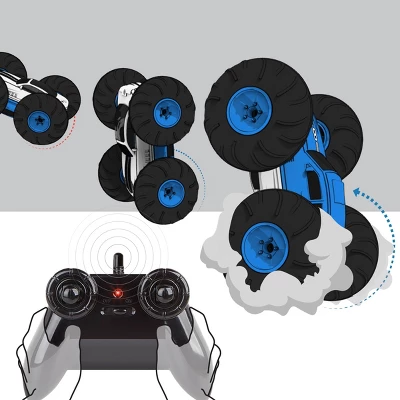 Sharper Image RC Race Car Flip Stunt Rally Vehicle - Blue 3 Sharper Image RC Race Car Flip Stunt Rally Vehicle - Blue