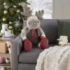 Mina Victory Plush Lines Holiday Moose 22" X 26" Brown Indoor Plush Animal -Toy Store GUEST f1eec79a 2649 4cb8 8de3 07d5b6b04aa8