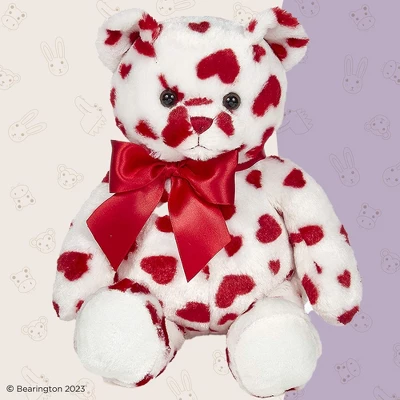 Bearington Lil' Cutie White Stuffed Animal Teddy Bear With Hearts And A Red Bow, 14 Inches 4 Bearington Lil' Cutie White Stuffed Animal Teddy Bear With Hearts And A Red Bow, 14 Inches - Image 2